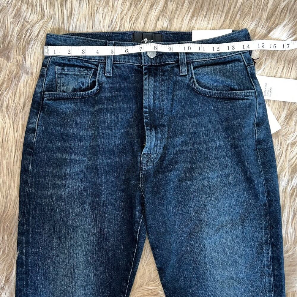 New 7 For All Mankind Womens Easy Slim Distressed Dark Denim Jeans size 28 - Picture 5 of 12